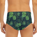 Monstera Palm Leaves Pattern Print Men's Triangle Swim Briefs