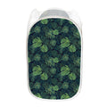 Monstera Palm Leaves Pattern Print Mesh Laundry Hamper