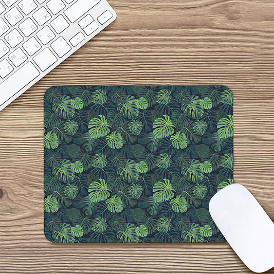 Monstera Palm Leaves Pattern Print Mouse Pad