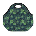 Monstera Palm Leaves Pattern Print Neoprene Lunch Bag