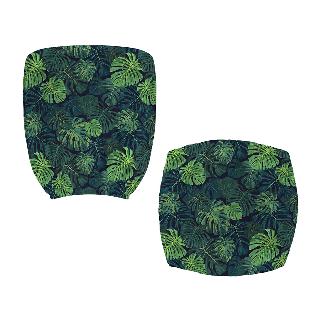 Monstera Palm Leaves Pattern Print Office Chair Cover