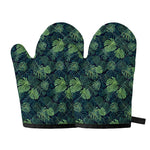 Monstera Palm Leaves Pattern Print Oven Mitts