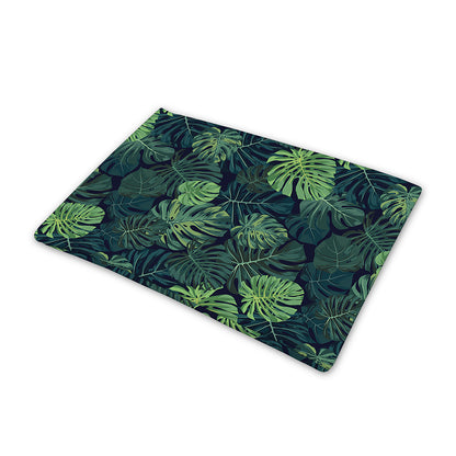 Monstera Palm Leaves Pattern Print Pet Cooling Mat Cover