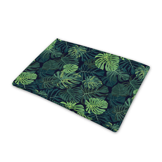 Monstera Palm Leaves Pattern Print Pet Cooling Mat Cover