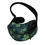 Monstera Palm Leaves Pattern Print Pet Sling Carrier