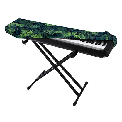 Monstera Palm Leaves Pattern Print Piano Keyboard Cover