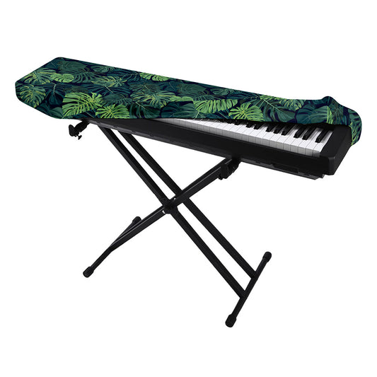 Monstera Palm Leaves Pattern Print Piano Keyboard Cover