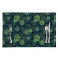 Monstera Palm Leaves Pattern Print Placemat