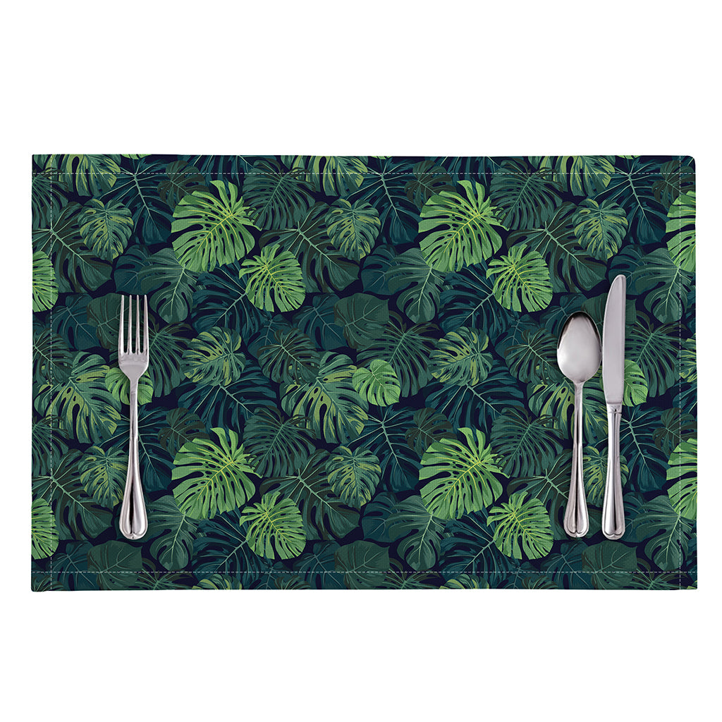 Monstera Palm Leaves Pattern Print Placemat