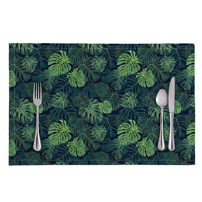 Monstera Palm Leaves Pattern Print Placemat