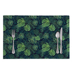 Monstera Palm Leaves Pattern Print Placemat