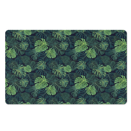 Monstera Palm Leaves Pattern Print Polyester Doormat