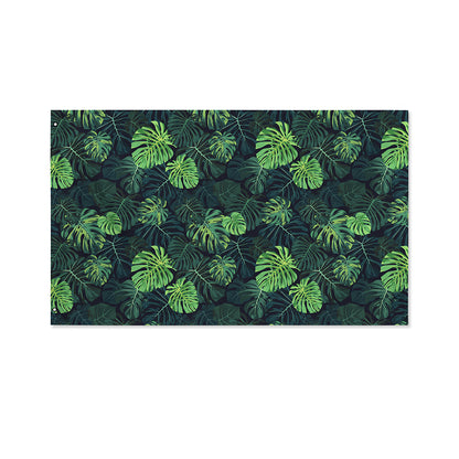 Monstera Palm Leaves Pattern Print Polyester Flag