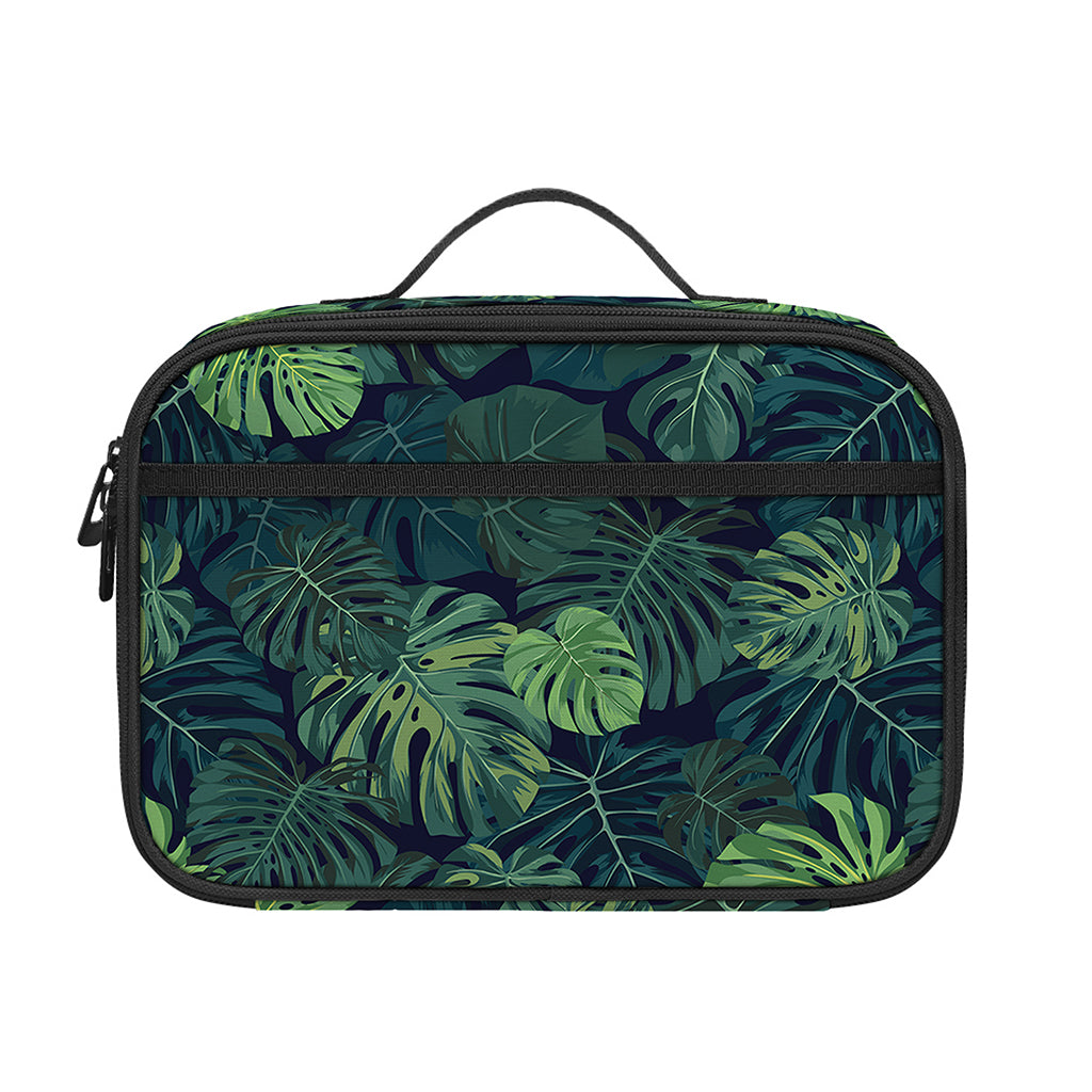 Monstera Palm Leaves Pattern Print Portable Lunch Bag