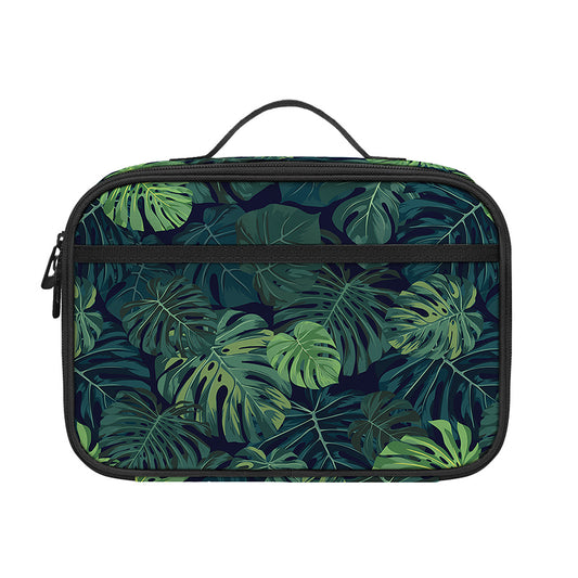 Monstera Palm Leaves Pattern Print Portable Lunch Bag