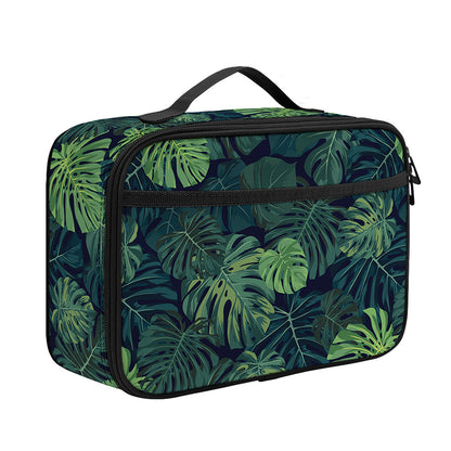 Monstera Palm Leaves Pattern Print Portable Lunch Bag