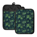 Monstera Palm Leaves Pattern Print Pot Holders With Pocket