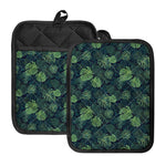 Monstera Palm Leaves Pattern Print Pot Holders With Pocket