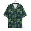Monstera Palm Leaves Pattern Print Rayon Hawaiian Shirt