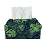 Monstera Palm Leaves Pattern Print Rectangle Tissue Box Cover
