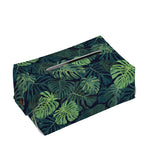 Monstera Palm Leaves Pattern Print Rectangle Tissue Box Cover