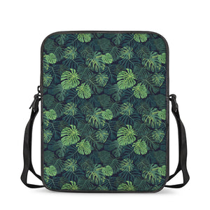 Monstera Palm Leaves Pattern Print Rectangular Crossbody Bag