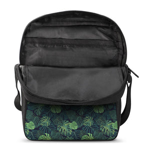 Monstera Palm Leaves Pattern Print Rectangular Crossbody Bag