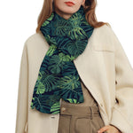 Monstera Palm Leaves Pattern Print Scarf