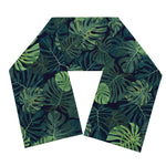 Monstera Palm Leaves Pattern Print Scarf