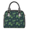 Monstera Palm Leaves Pattern Print Shoulder Handbag