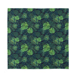 Monstera Palm Leaves Pattern Print Silk Bandana