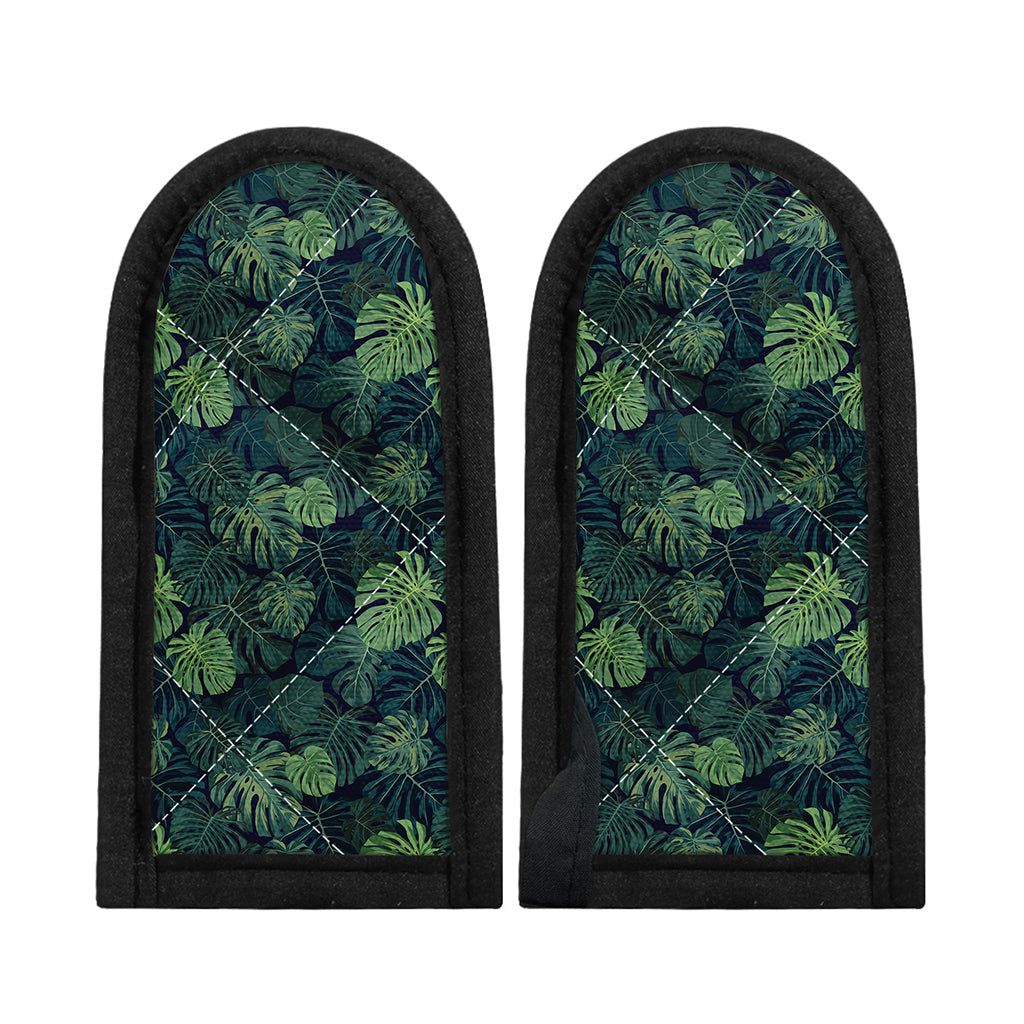 Monstera Palm Leaves Pattern Print Skillet Handle Cover