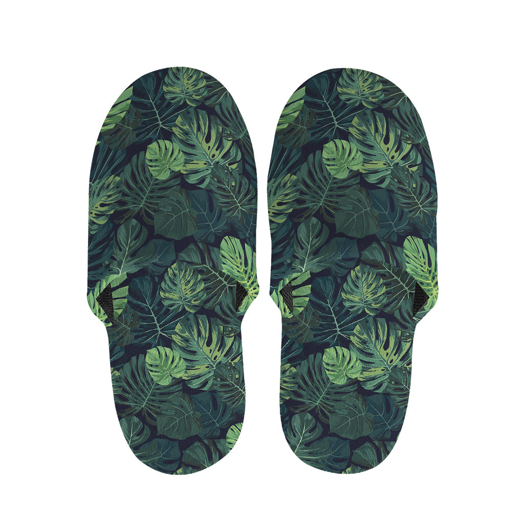 Monstera Palm Leaves Pattern Print Slippers