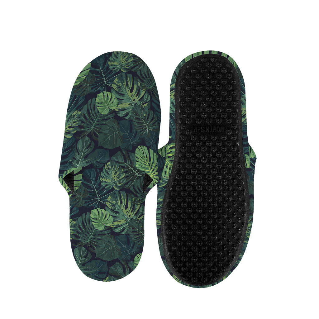 Monstera Palm Leaves Pattern Print Slippers