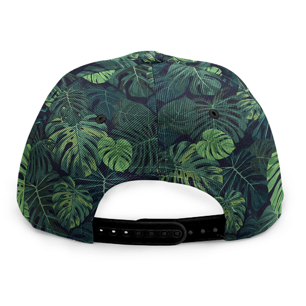 Monstera Palm Leaves Pattern Print Snapback Cap