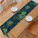 Monstera Palm Leaves Pattern Print Table Runner