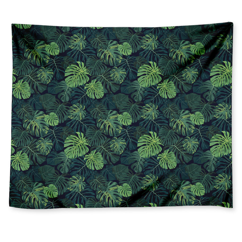 Monstera Palm Leaves Pattern Print Tapestry