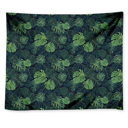 Monstera Palm Leaves Pattern Print Tapestry