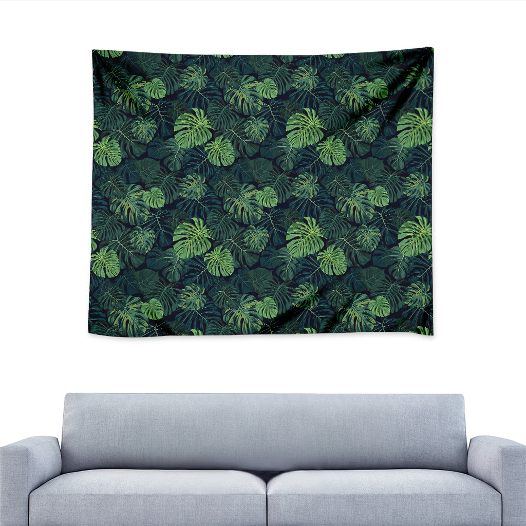 Monstera Palm Leaves Pattern Print Tapestry