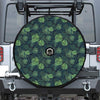 Monstera Palm Leaves Pattern Print Tire Cover With Camera Hole