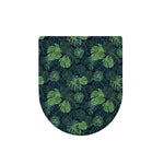 Monstera Palm Leaves Pattern Print Toilet Lid Cover