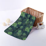 Monstera Palm Leaves Pattern Print Towel