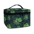 Monstera Palm Leaves Pattern Print Travel Makeup Bag