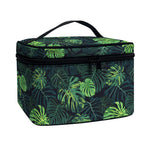 Monstera Palm Leaves Pattern Print Travel Makeup Bag