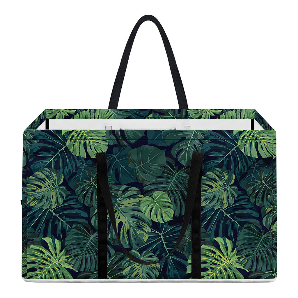 Monstera Palm Leaves Pattern Print Utility Tote Bag