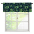 Monstera Palm Leaves Pattern Print Window Valance