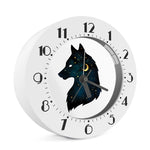 Moon And Stars Wolf Spirit Print Alarm Clock