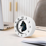Moon And Stars Wolf Spirit Print Alarm Clock