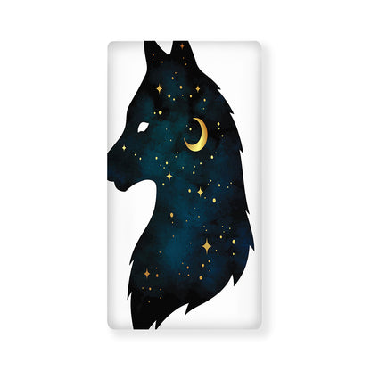 Moon And Stars Wolf Spirit Print Baby Crib Sheet