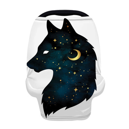 Moon And Stars Wolf Spirit Print Baby Seat Cover
